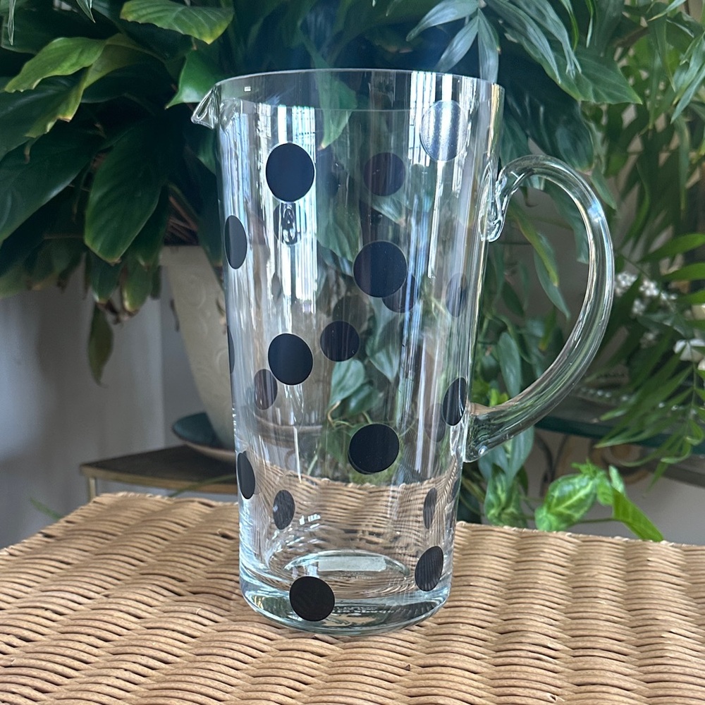 kate spade Lenox Glass Deco Dot Pitcher ♠️